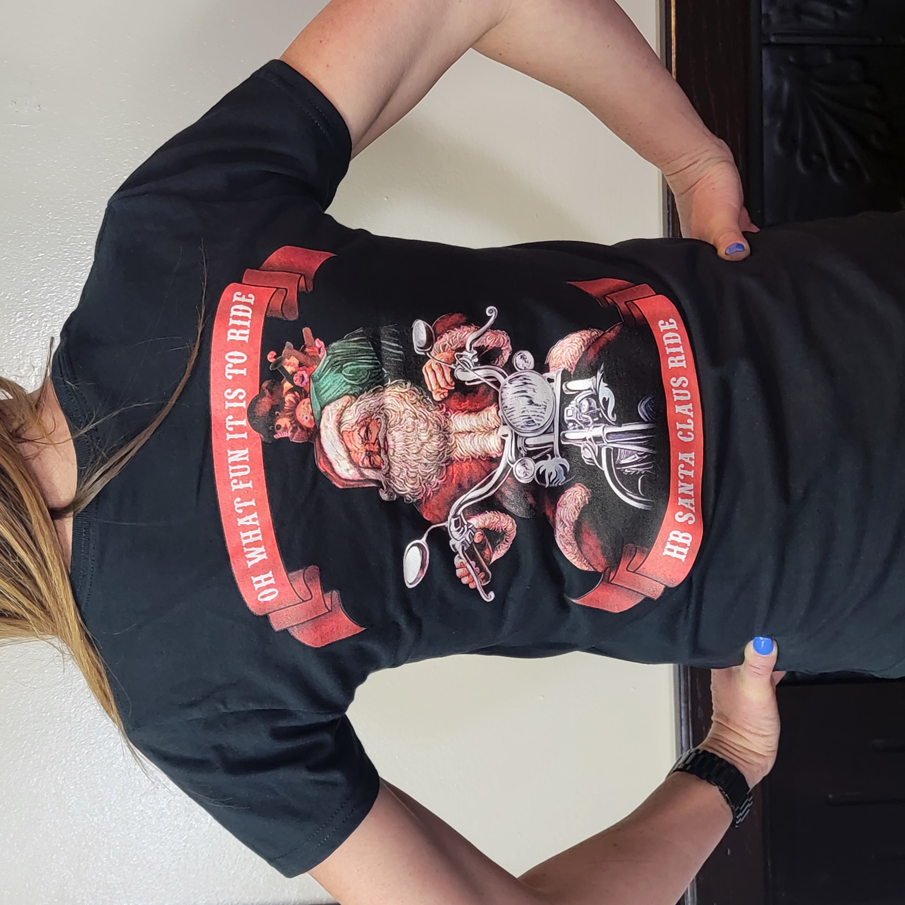 Official Women’s 2021 Santa Ride V-Neck T-Shirt