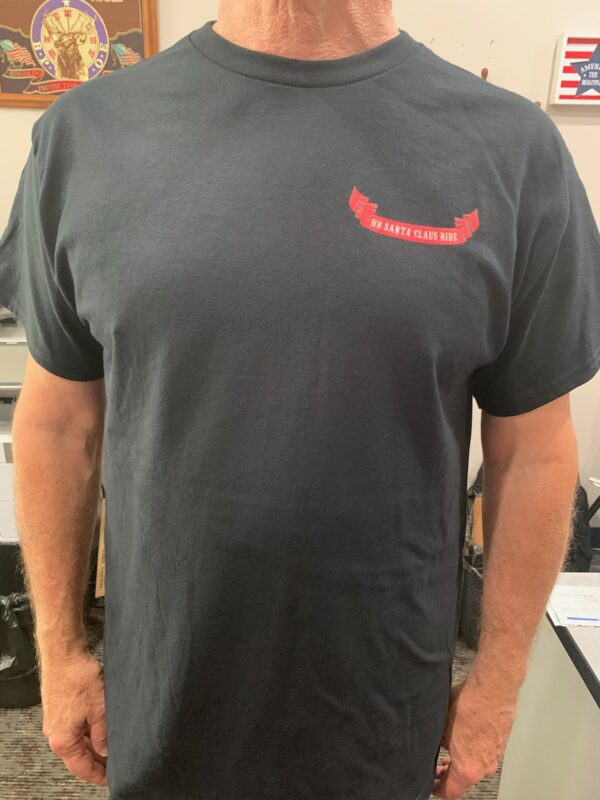 Official Men’s 2021 Santa Ride T-Shirt - Image 2